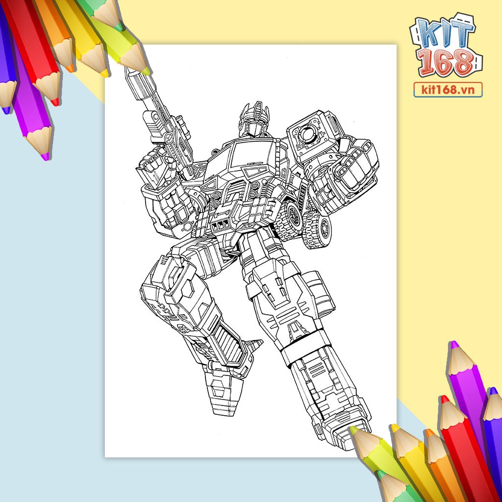 Tranh tô màu Robot Transformers TTM-0004