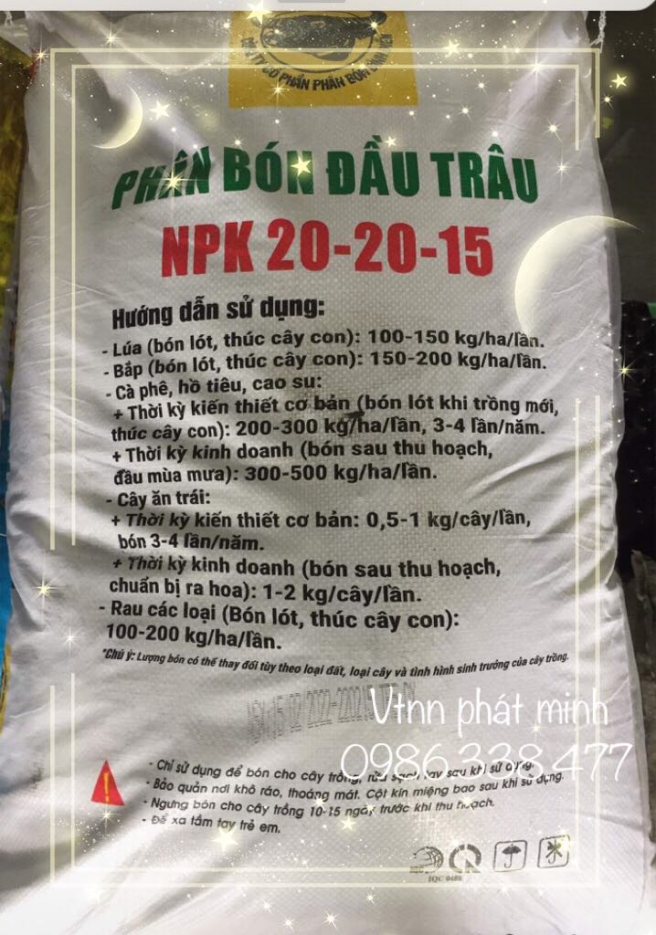 Phân bón dầu trâu NPK 20 20 15 (1kg)
