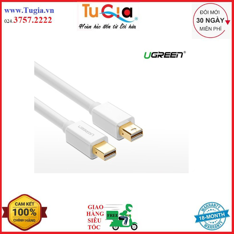 Cáp Mini DisplayPort 2 Đầu Ugreen 2m (10429) - Hàng Chính Hãng