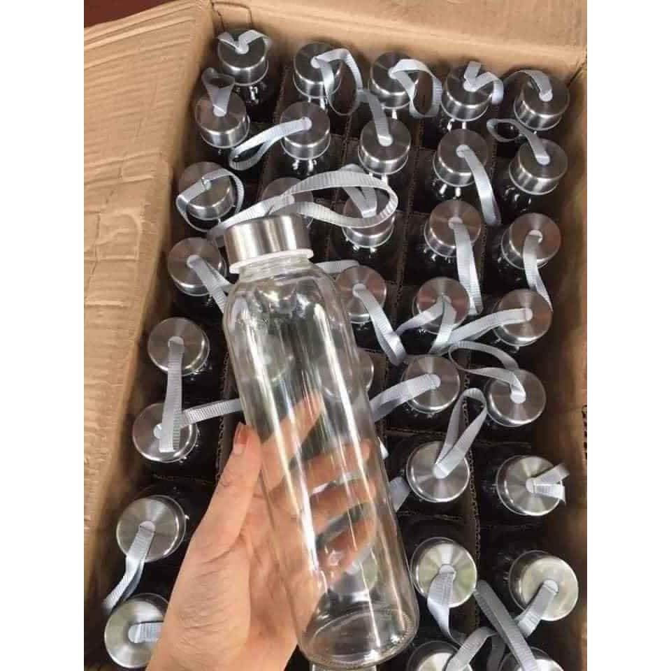 [HCM]BÌNH THỦY TINH ĐỰNG NƯỚC DETOX 500ML