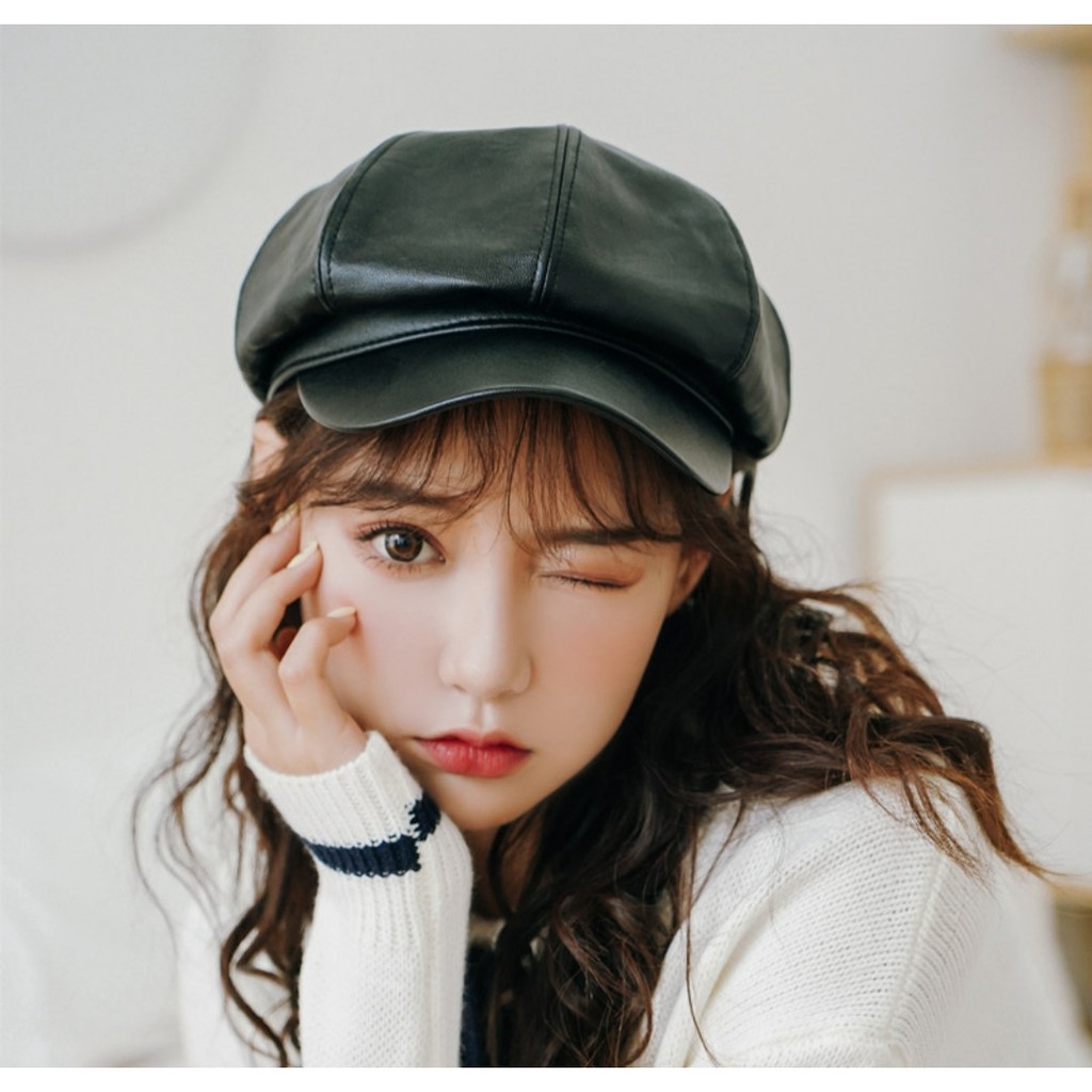 Mũ nồi da bóng Hàn Quốc MN02 siêu xinh