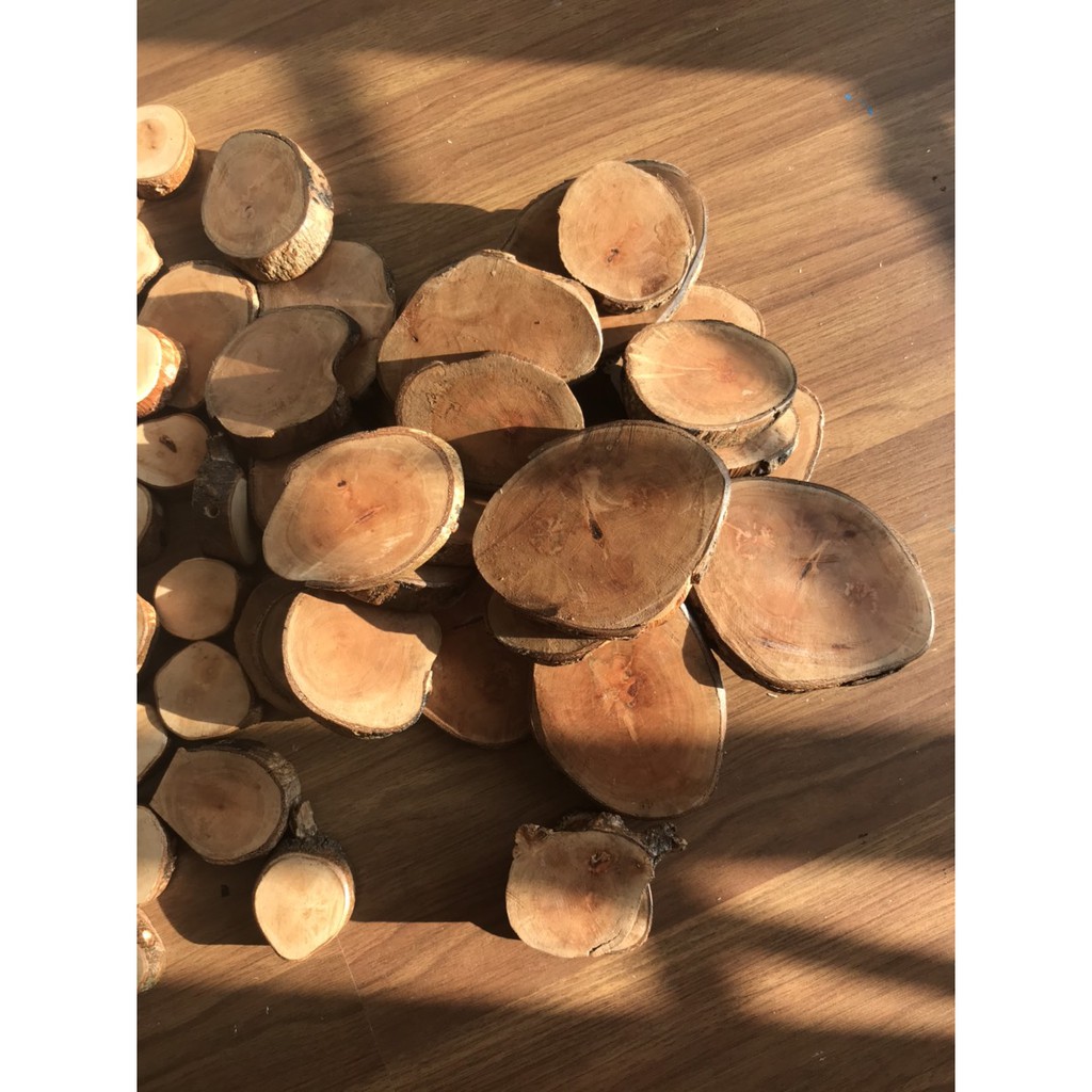 Miếng gỗ decor, gỗ tự nhiên 100%.