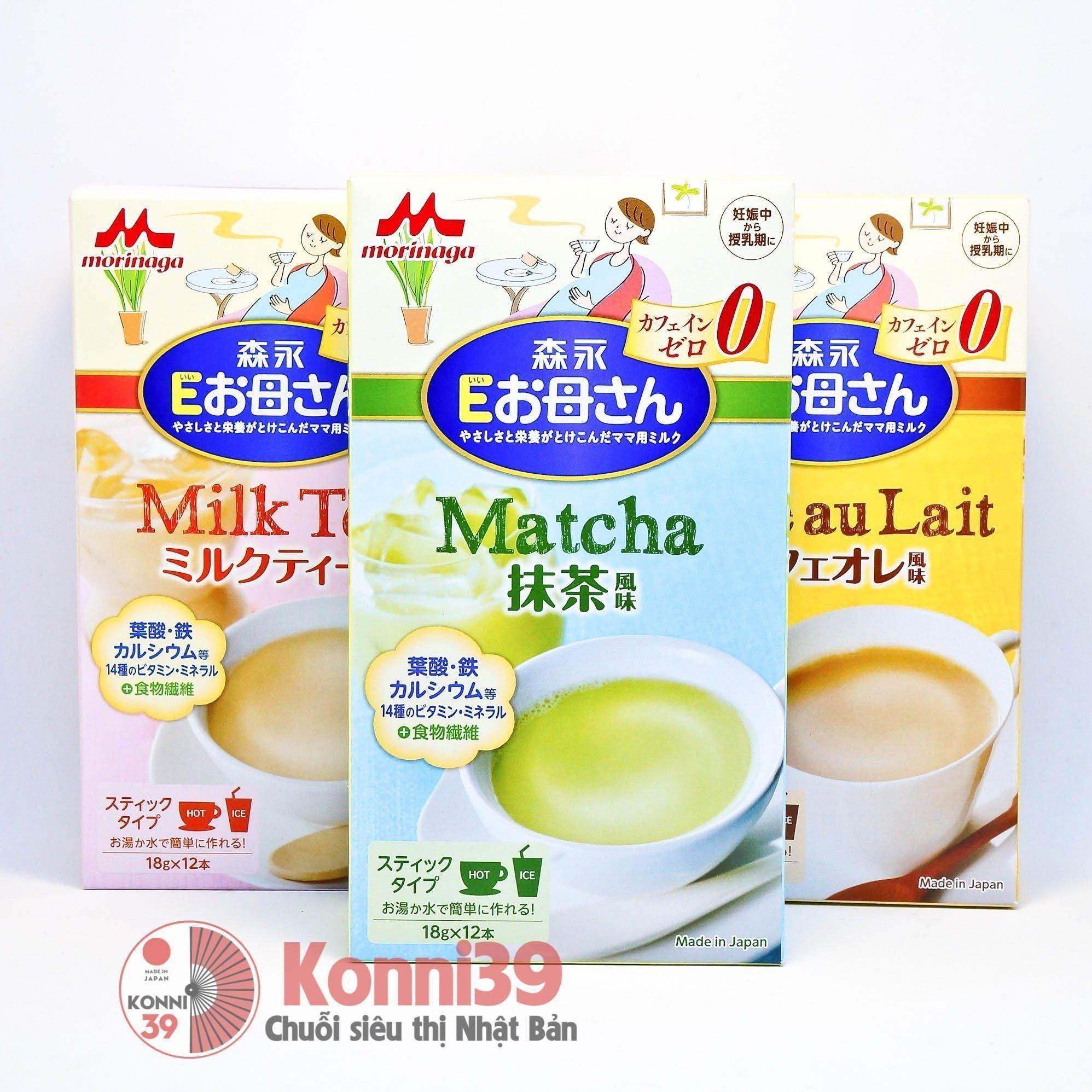 SỮA BẦU MORINAGA CỦA NHẬT (VỊ TRÀ XANH - HỘP 12 THANH) - HÀNG NỘI ĐỊA NHẬT