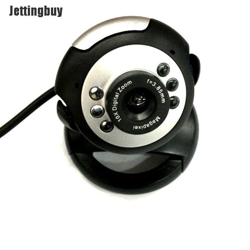 Jettingbuy 6 LED HD Webcam USB 2.0 50.0M PC Camera Web Cam with MIC for Computer PC Round