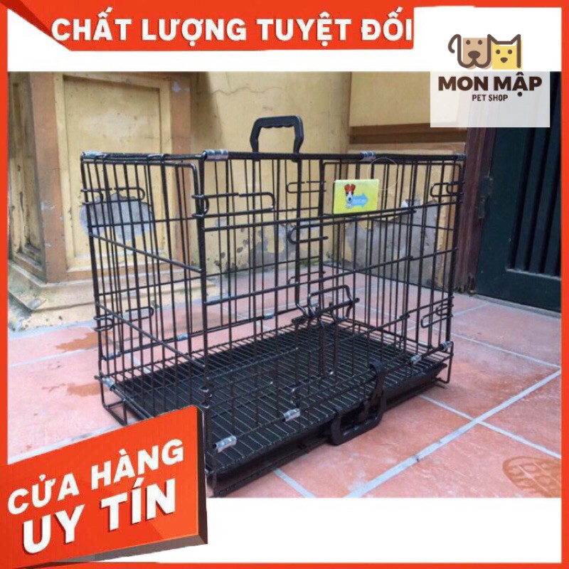 Lồng .s.ắ.t. sơn tĩnh điên cho chó mèo cỡ 1 ( dài 75, rộng 50, cao 50 cm)