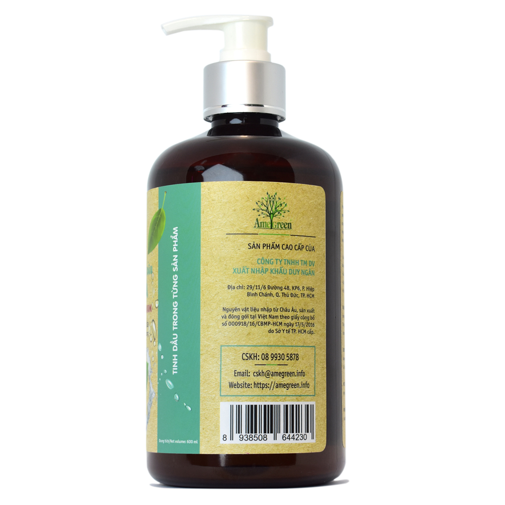 [HCM](Phiên Bản 2020) Sữa Tắm Tinh Dầu Bạc Hà Amegreen 600ml - Premium