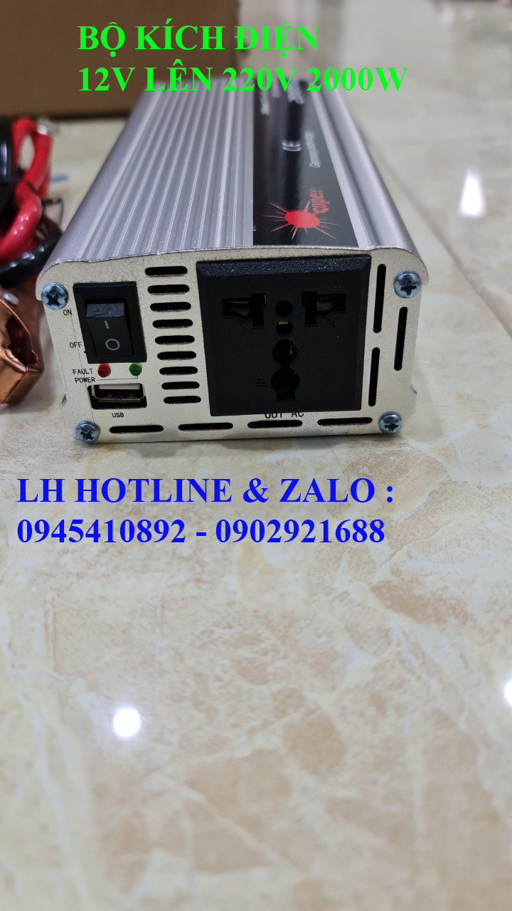 Bộ kích điện 12v lên 220V 2200W
