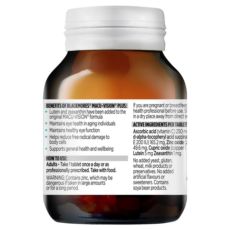Viên bổ mắt Blackmores Macu-Vision  (Chai 60 viên)