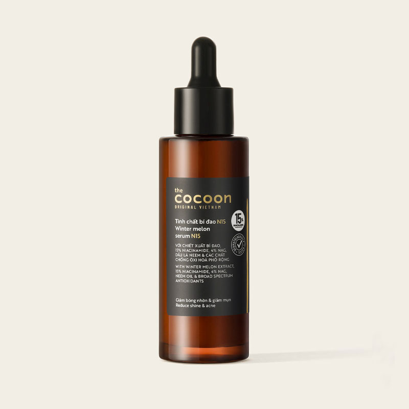 Tinh chất bí đao Cocoon 70ml làm giảm mụn ẩn mụn đầu đen và mờ vết thâm, da sáng mịn màng