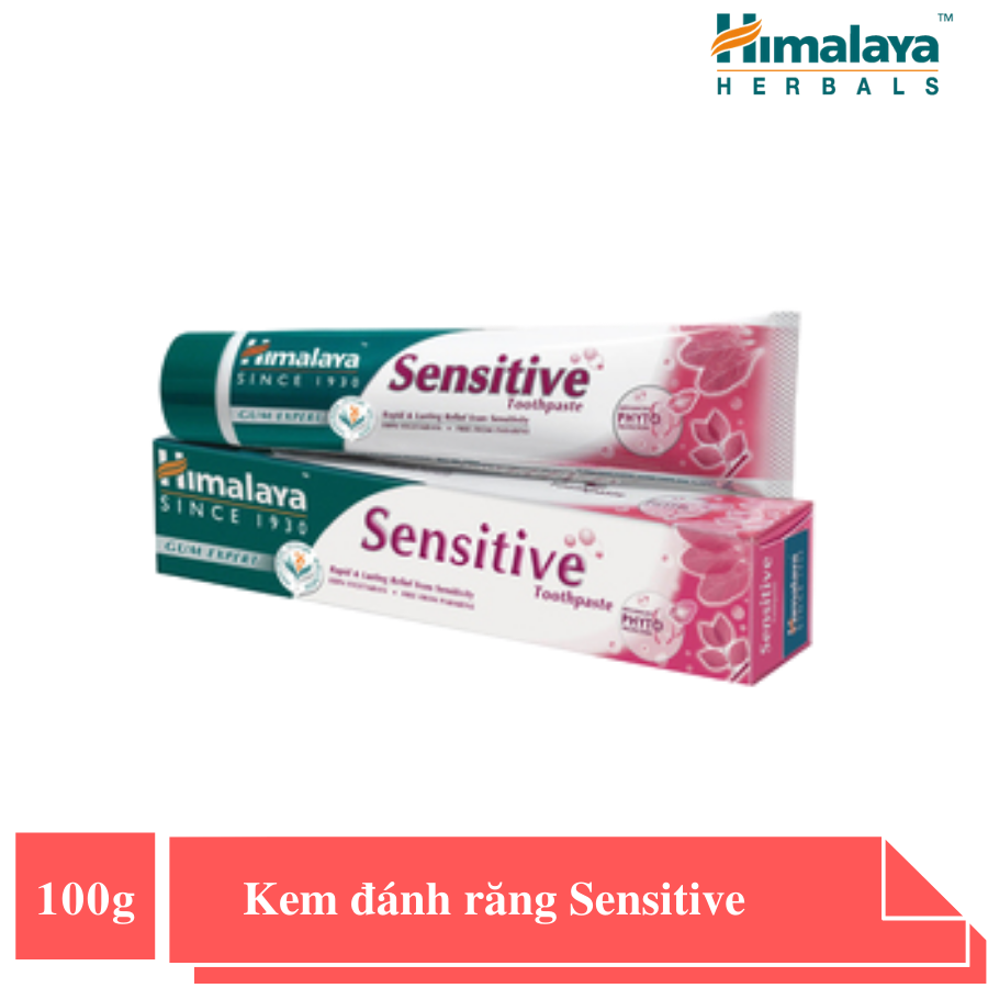 [HSD: 30/11/2023] Ba tuýp kem đánh răng cho răng nhạy cảm - Himalaya Sensitive Toothpaste 100 g