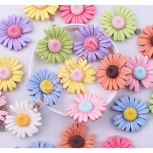 Hoa cúc nhựa 2.1cm làm đồ handmade