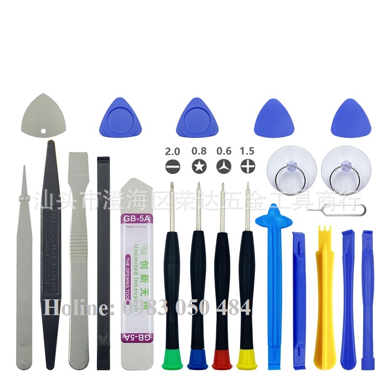 Bộ dụng cụ tháo mở màn hình (Có tua vít) 22 in 1 giúp sửa chữa điện thoại di động, laptop, máy tính bảng - dụng cụ sửa điện thoại