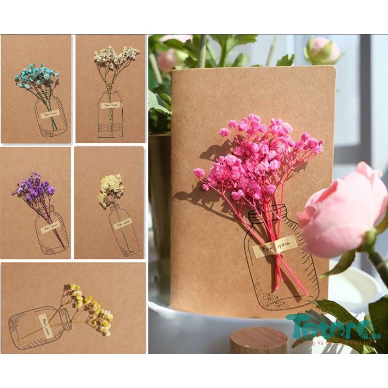 Thiệp basic Hoa Lá Khô - Thiệp vuông basic beautiful everyday
