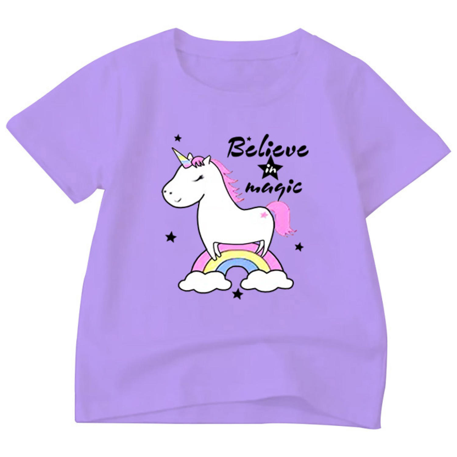 Áo thun bé gái in hình dễ thương chất liệu poly COTTON sản phẩm của Thời Trang ELSA