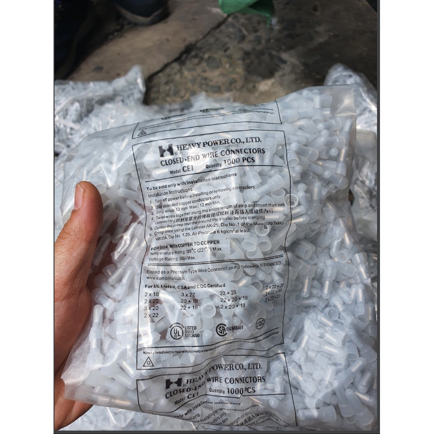 1000 Cos nối dây điện CE1, CE2, CE5