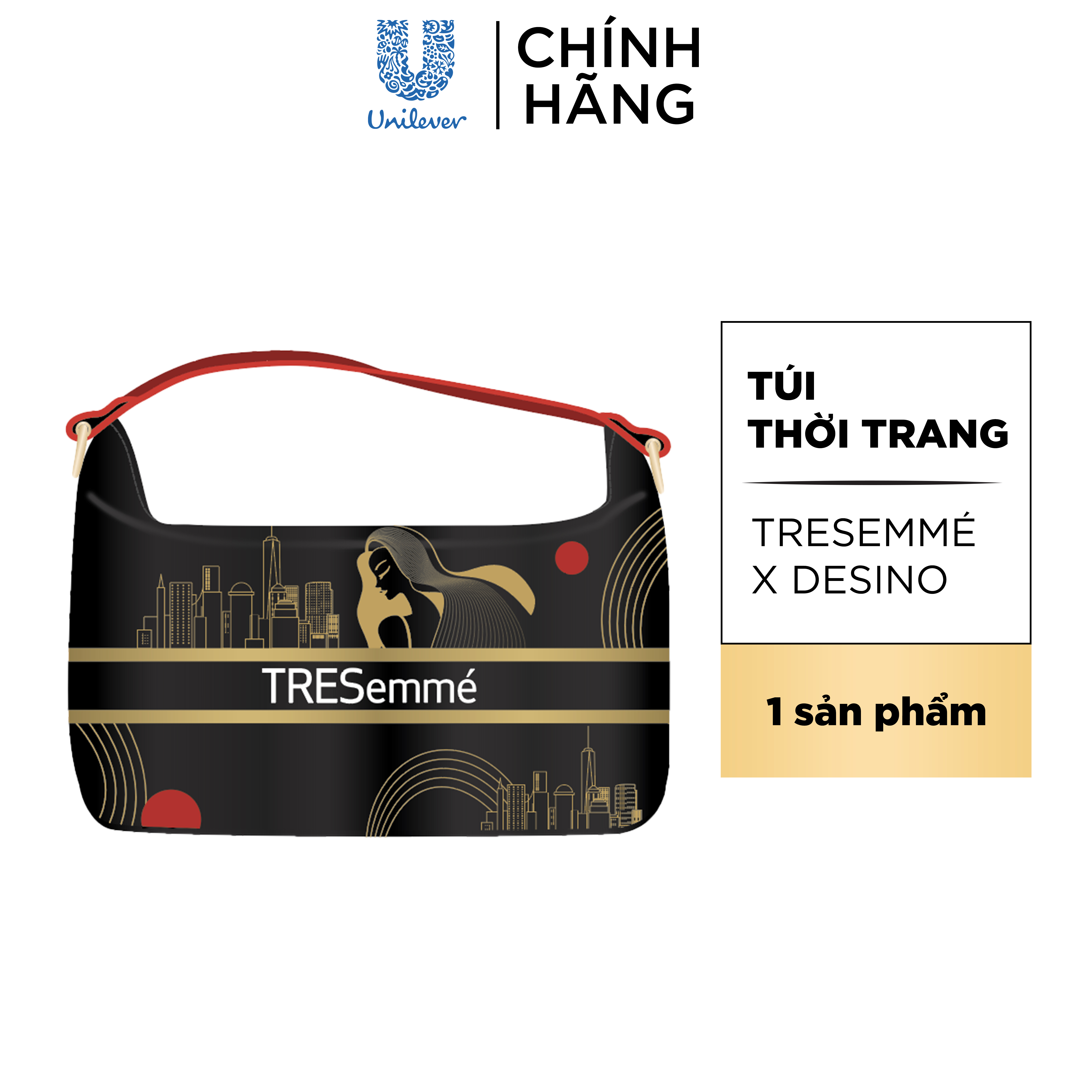[Hàng tặng không bán - HB Gift] Túi xách TRESemmé Desino & Khăn (mẫu ngẫu nhiên)