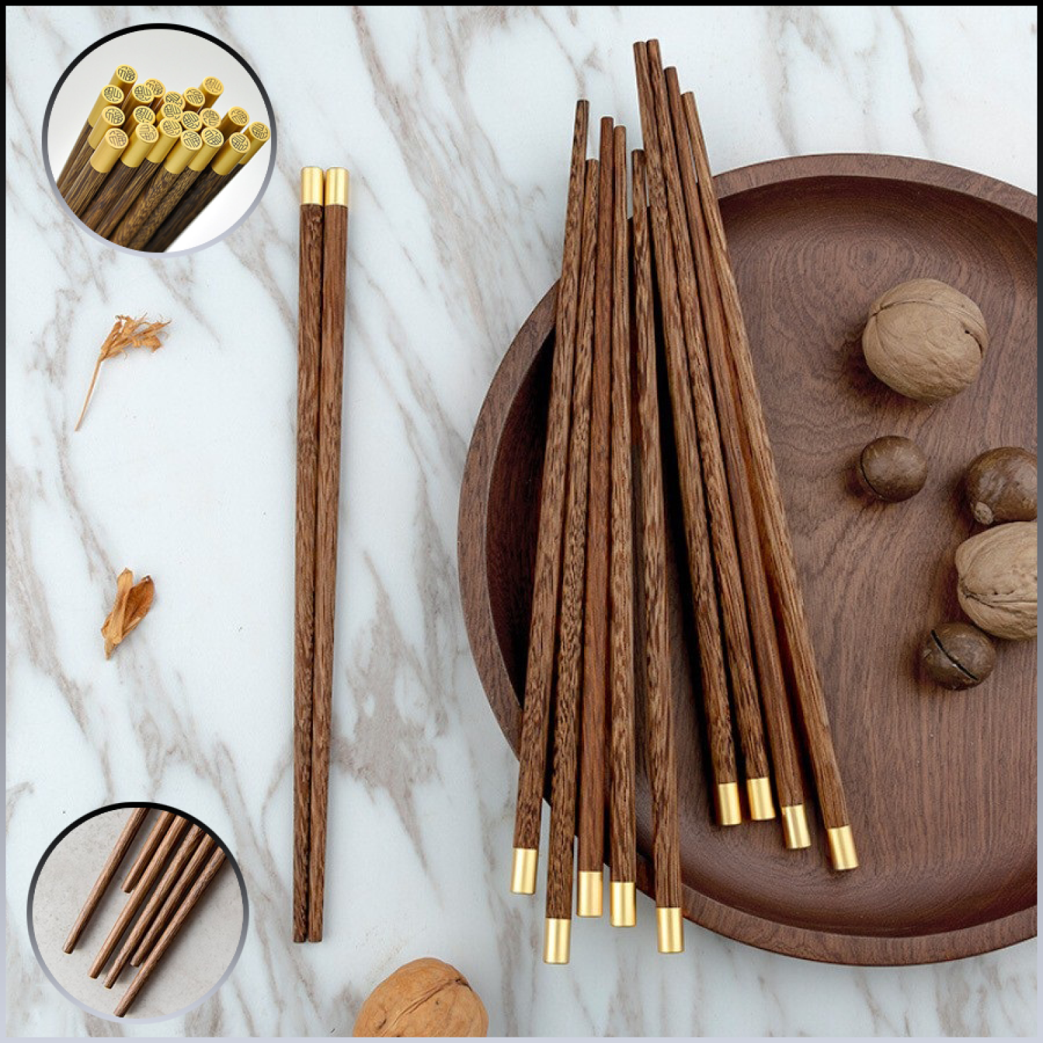 Hộp 10 đôi đũa cánh gà hộp nhựa - loại 2