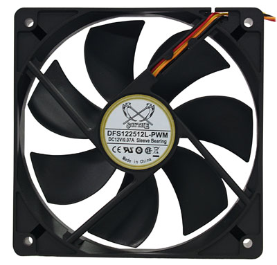 QUẠT THÙNG MÁY 12CM NGUỒN 12V (FAN CASE)