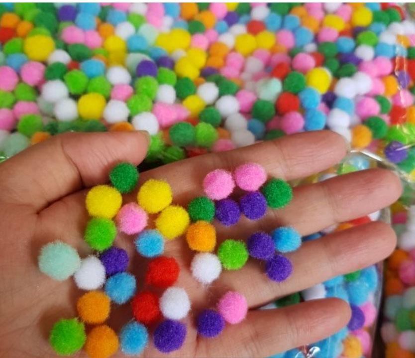 Hạt pompom - pom pom nhiều màu( túi to)