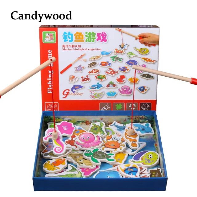 Bộ Đồ Chơi Câu Cá Nam Châm Gỗ Cho Bé