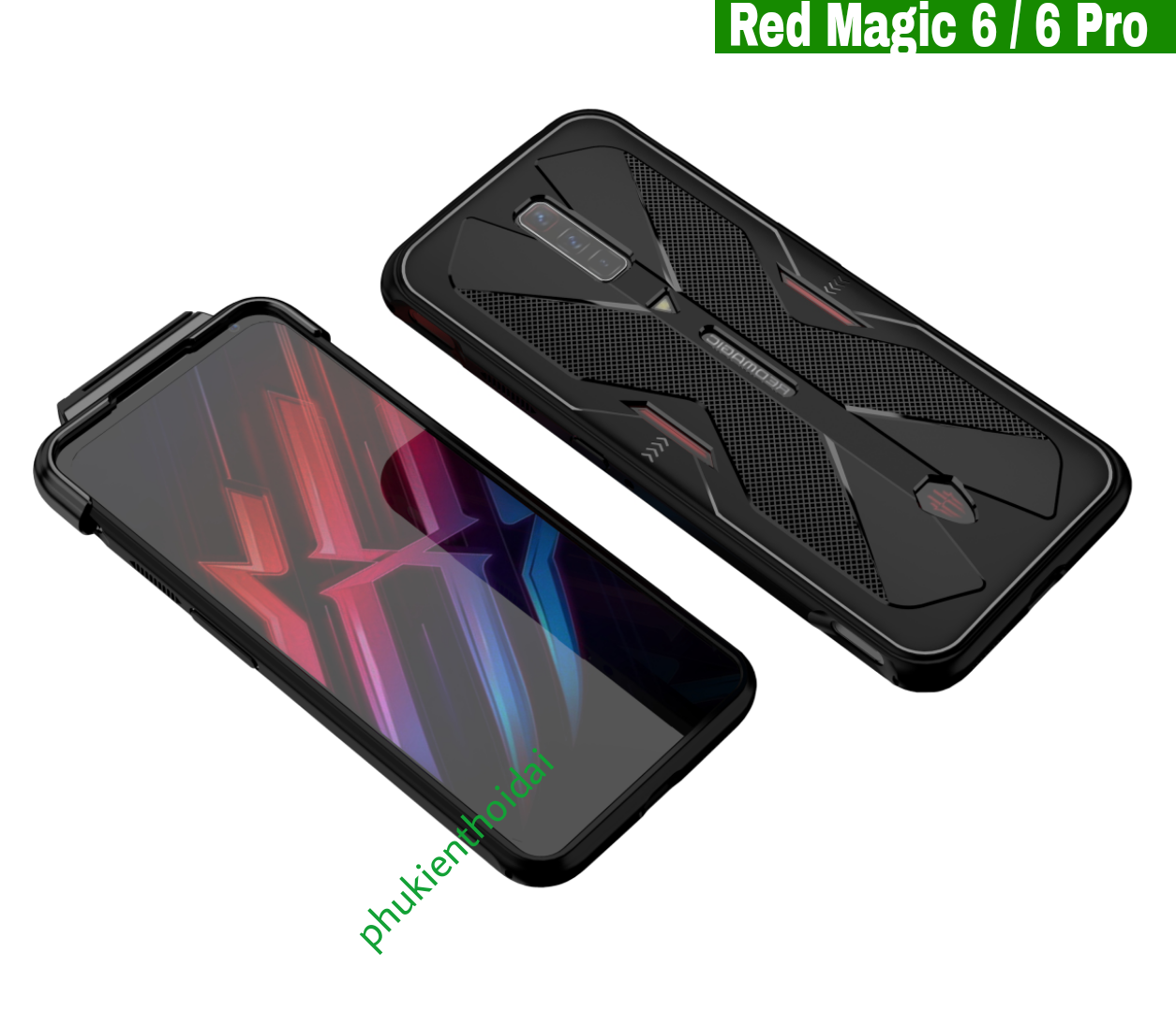 Ốp lưng Red Magic 6 / 6 Pro chống sốc tản nhiệt kiểu dáng Gaming thời trang cao cấp