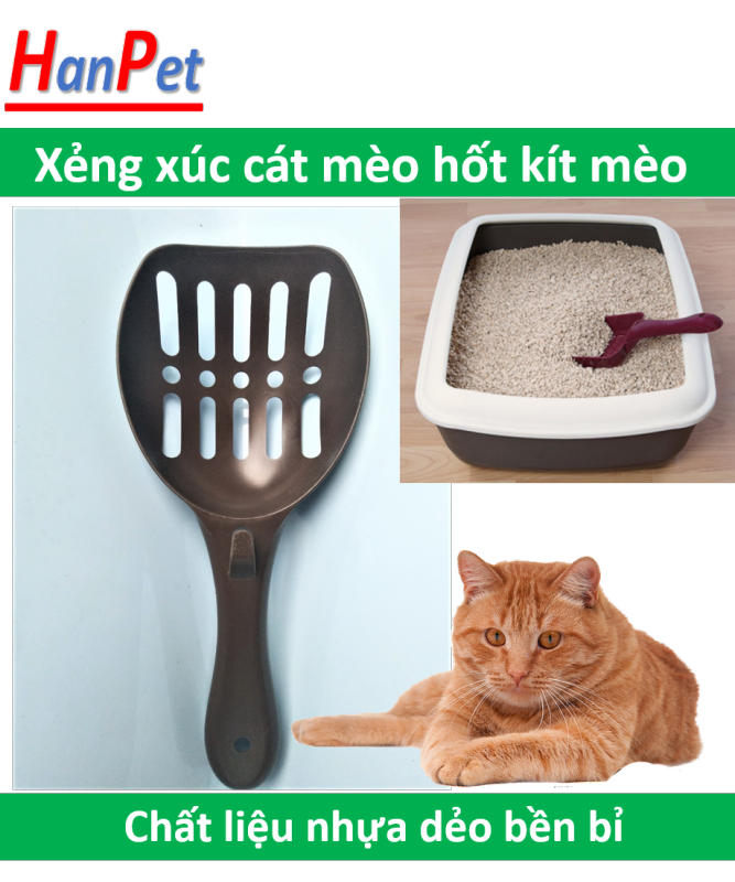 HN-SP440 - Hót phân mèo (hanpet 4711519) xẻng nhựa xúc cát vệ sinh mèo