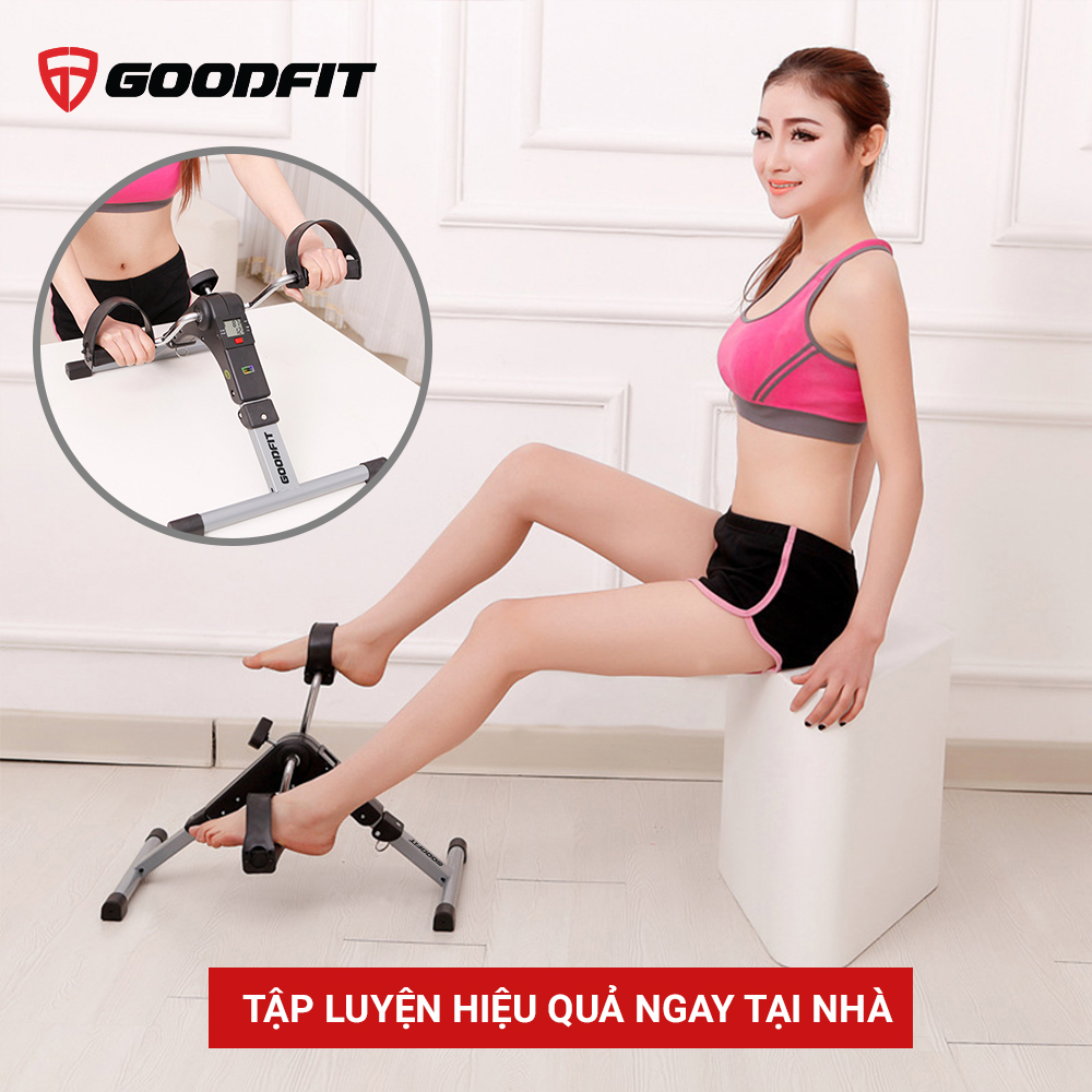 Xe đạp thể dục mini gấp gọn phục hồi chức năng tay chân tại nhà GoodFit