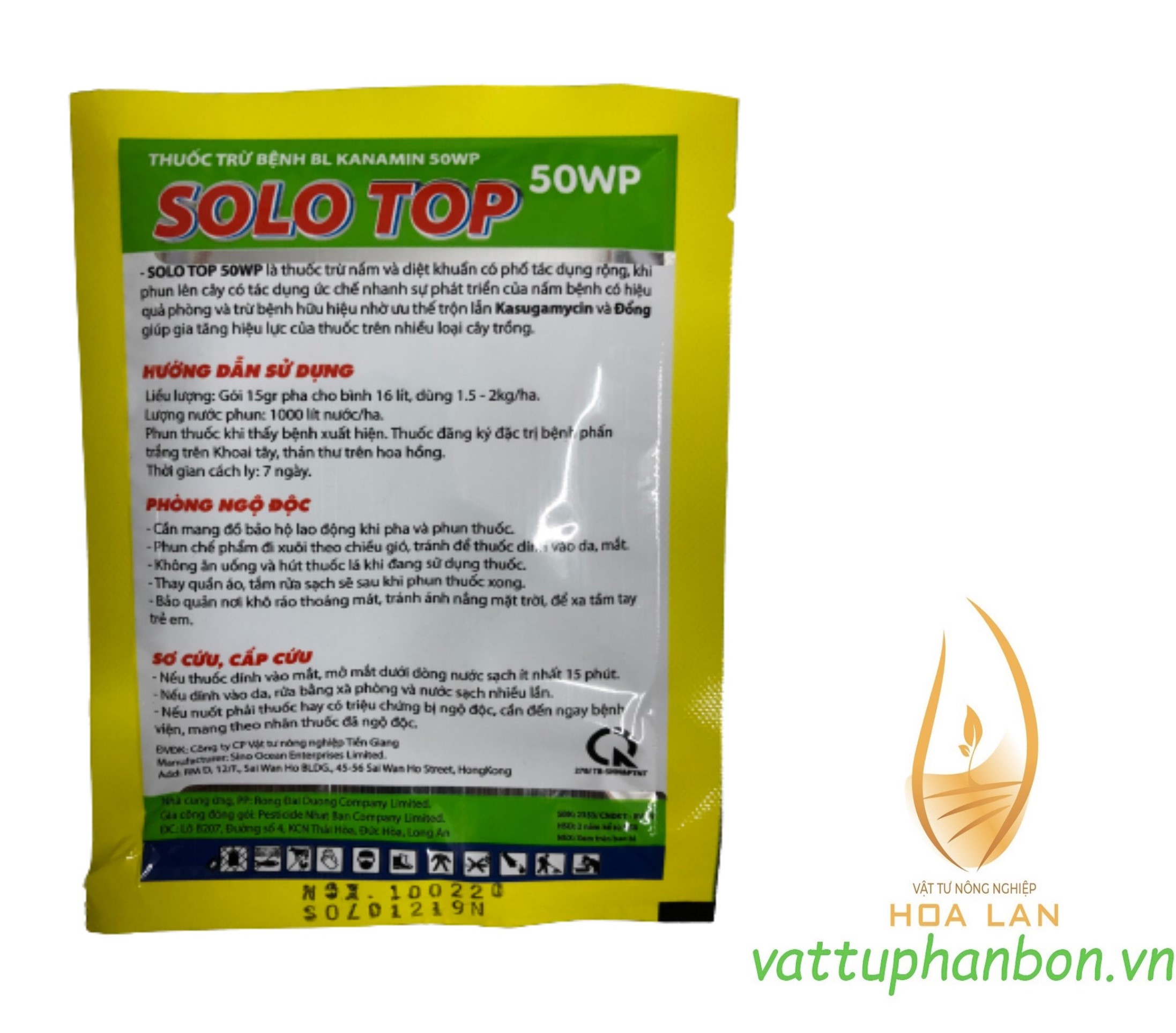 SOLO TOP 50WP đặc trị Phấn trắng - Thán thư - #530A# 15g