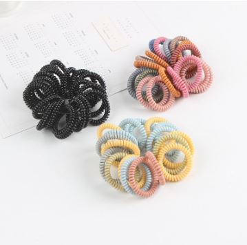 Dây Buộc Tóc Lò Xo Nhiều Màu nhựa dẻo lớn -nhỏ