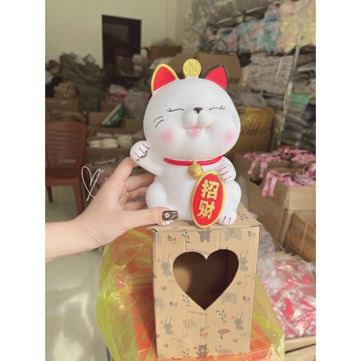 Heo đất tiết kiệm hình mèo thầƞ Եài dễ thương