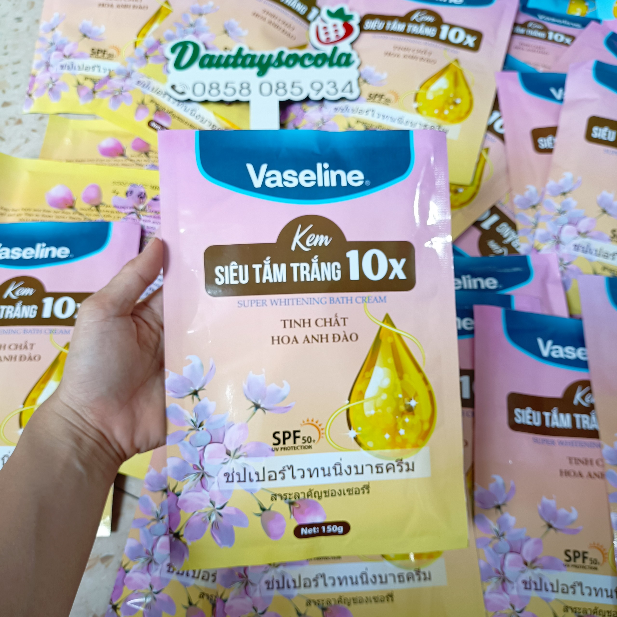 Gói Tắm Trắng VASELINE THÁI LAN Bật Tone SAu 20phut
