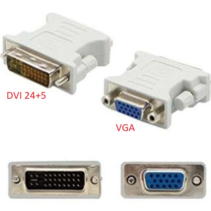 [HCM]Đầu chuyển DVI sang VGA ( DVI 24+1 to VGA và DVI 24+5 to VGA )