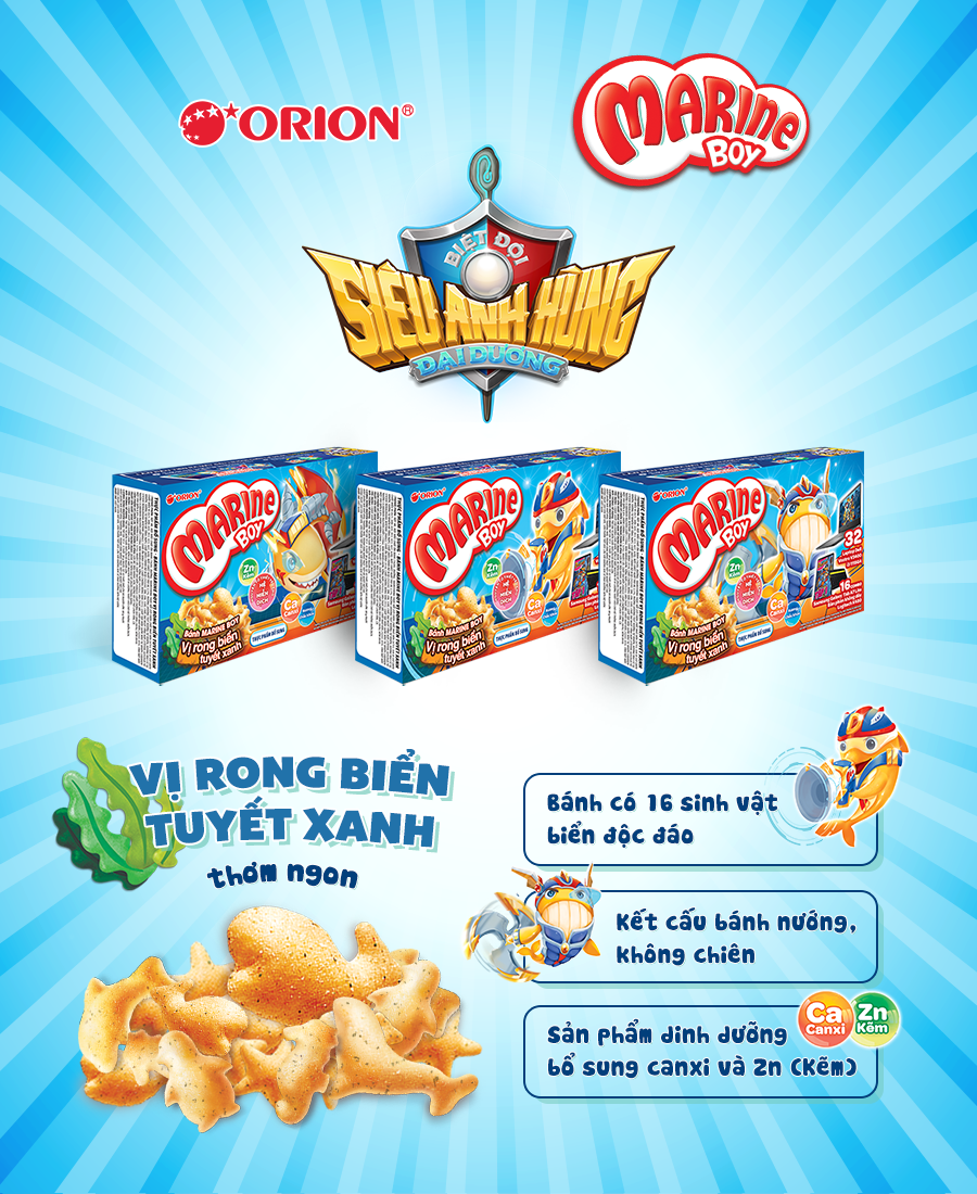 Snack Bánh cá Marine Boy Đủ Vị (1×35g)