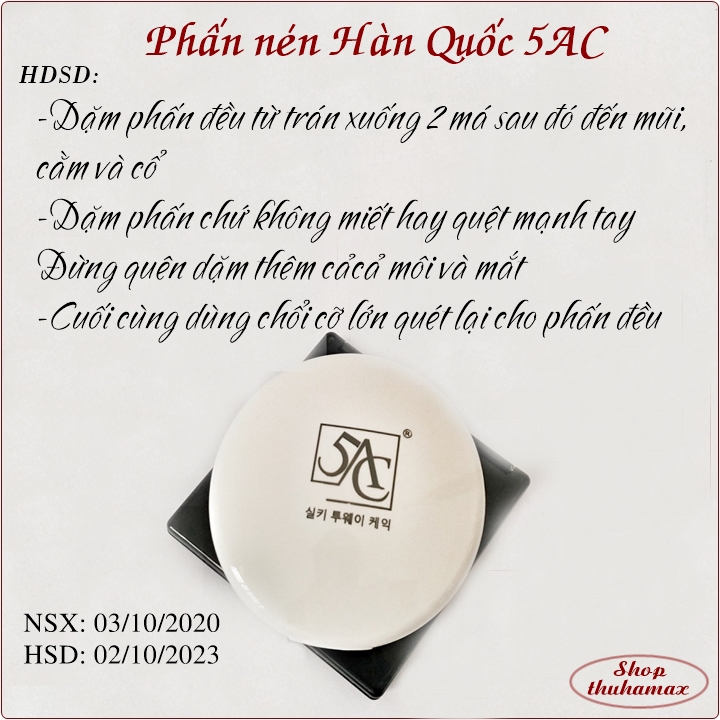 Phấn nén phấn phủ trang điểm Hàn Quốc 5AC