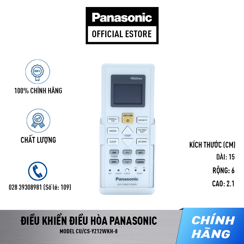 Điều khiển điều hòa panasonic cs-yz12wkh-8 cs-yz9wkh-8 – remote panasonic model cs-yz12wkh-8 cs-yz9wkh-8