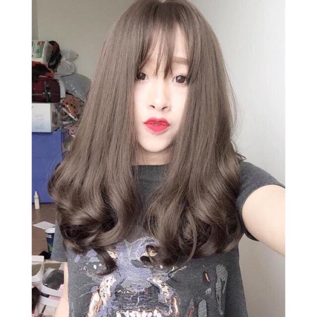 tóc giả đẹp 🎁 FREESHIP 🎁Tóc giả nguyên đầu xoăn 40cm 8112