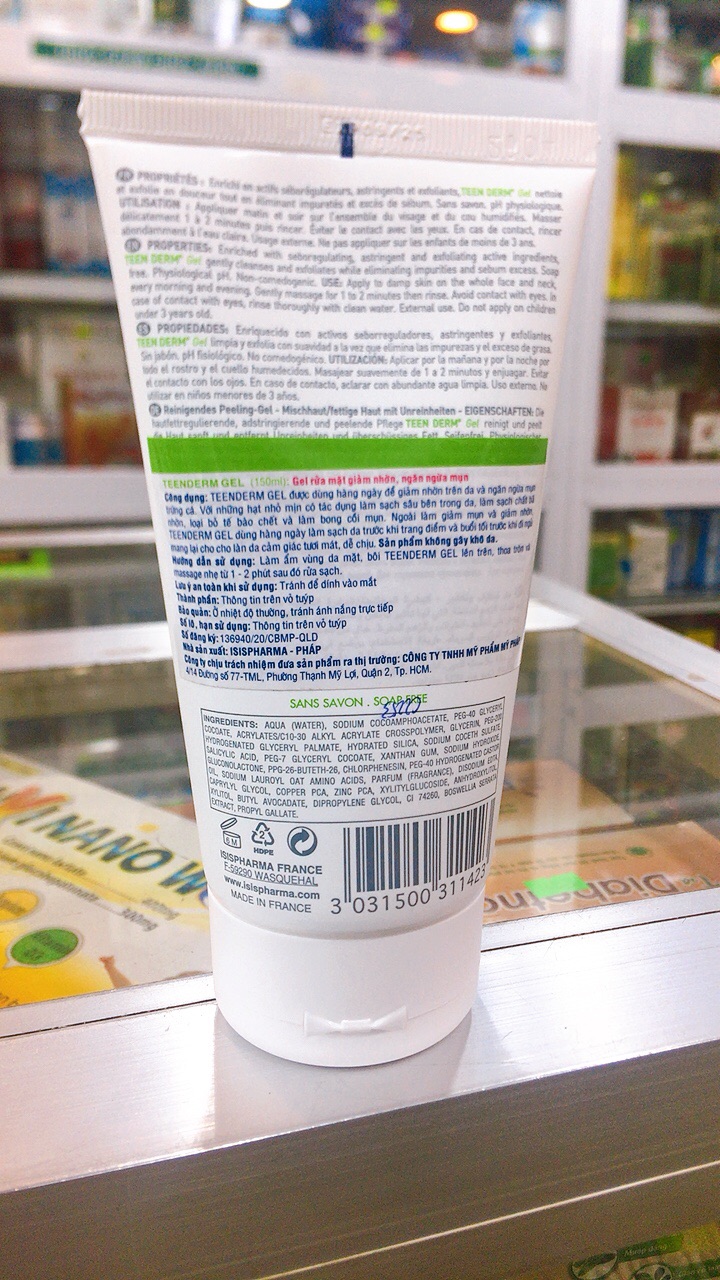 Sữa rửa mặt TEEN DERM  Gel