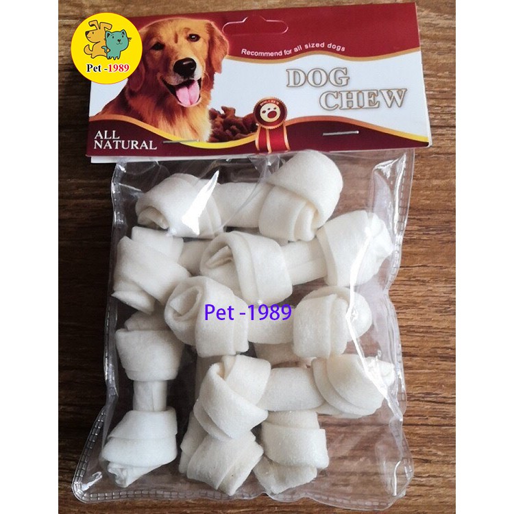 Xương Da Bò Xoán Hai Đầu Vị Sữa Xương Gặm Sạch Răng Cho Chó Pet-1989