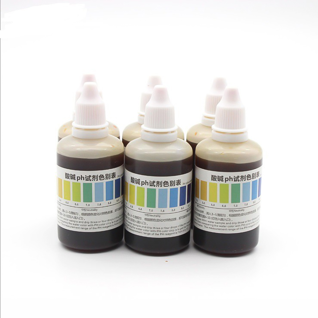 100ml dung dịch đo độ ph trong nước chính xác cao, dung tích 100ml, dung dịch thử ph 4-10 kèm bảng màu dụng cụ kiểm tra đo lường ph, dung dịch thử nước kiềm, test ph hồ cá cảnh, dung dịch đo ph