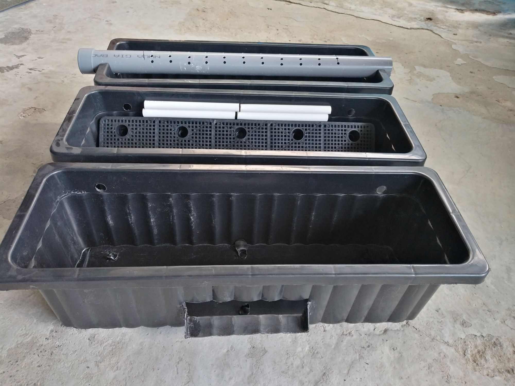 baki lọc hồ cá 3 tầng đen sọc thác