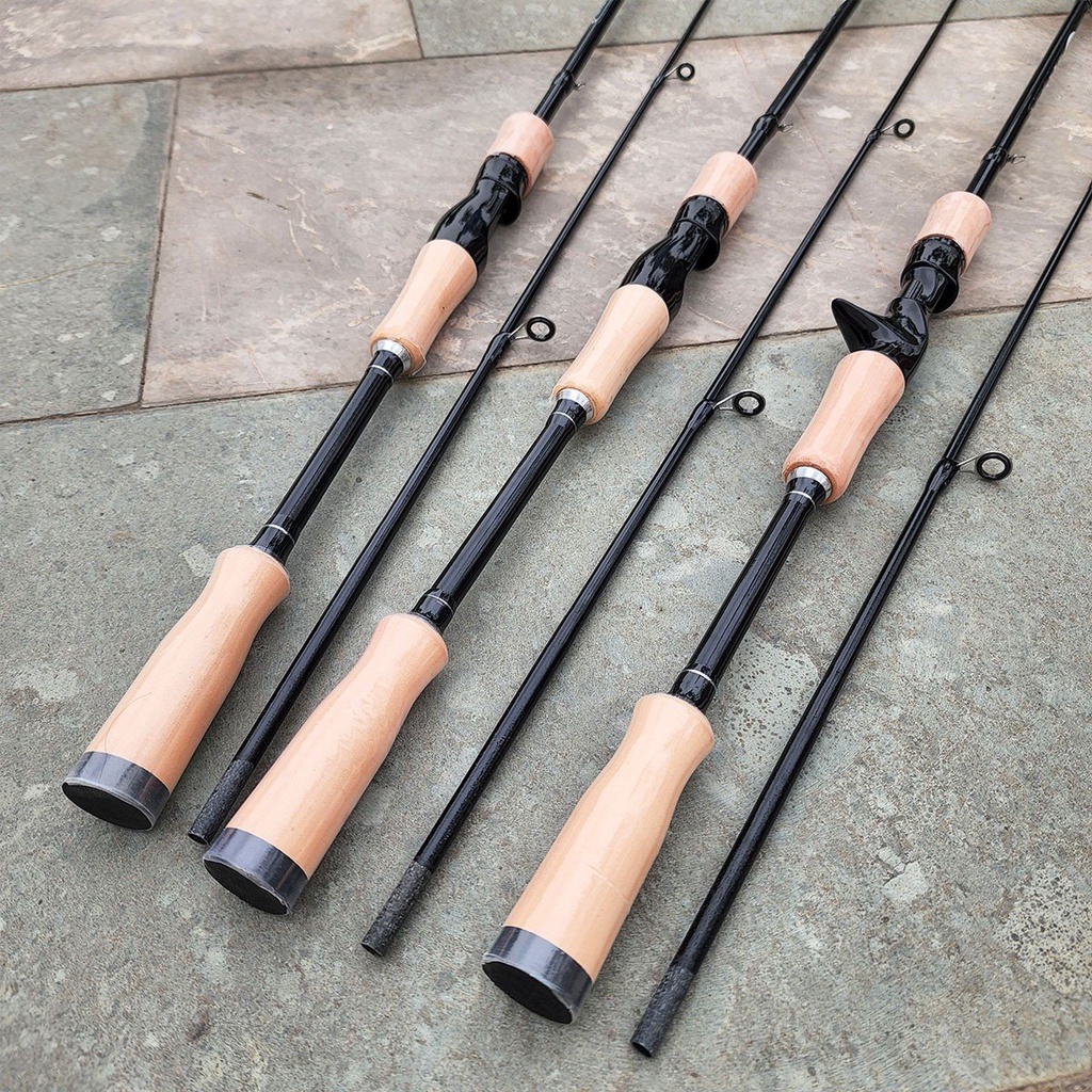 Cần câu lure Hắc Ám chất liệu carbon Docaulure25 cần câu lure giá rẻ có độ dài 1m65 đến 2m4, dành cho người mới học câu
