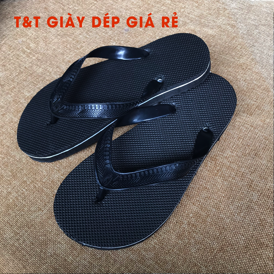 [HCM]Dép xốp quai kẹp nam nữ_màu đen