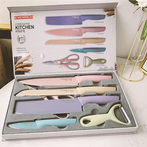 Bộ dao kéo 6 món Everrich lúa mạch sịn sò siêu sắc bén