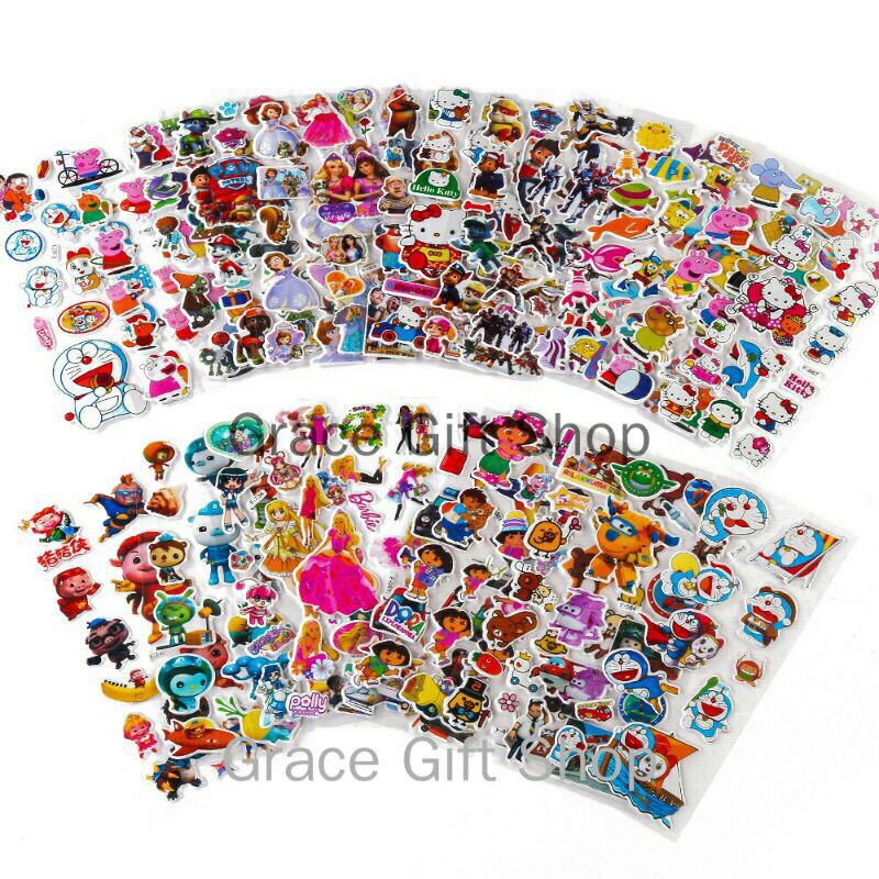 HÌNH DÁN HOẠT HÌNH ĐÁNG YÊU CHO BÉ ( DÁN STICKERS )
