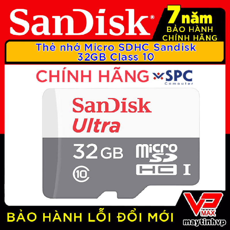 Thẻ nhớ Micro SD 32Gb Sandisk Ultra High Speed 100Mb/s - VPMAX