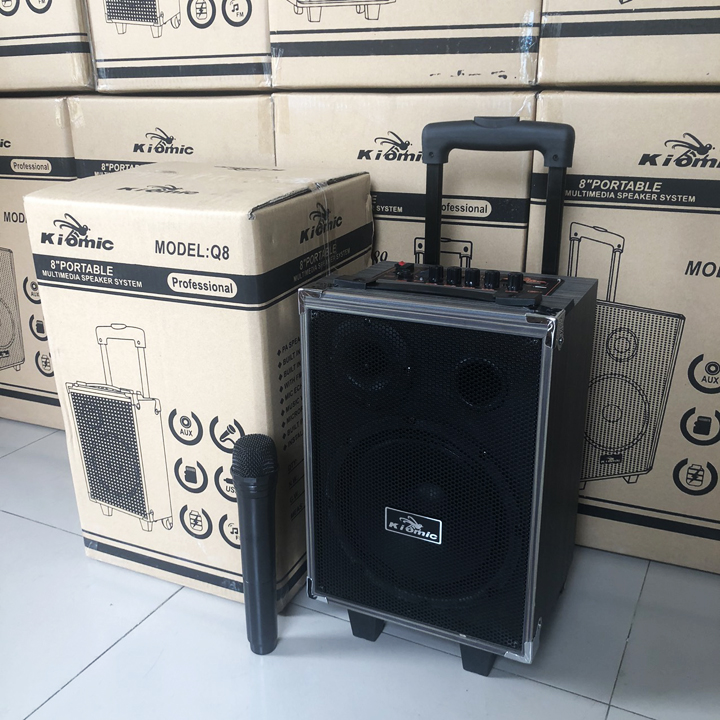 Loa bluetooth hát karaoke, Kiomic Q8, tặng kèm 1 mic không dây, Shop Hung Phat