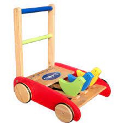 Xe tập đi bằng gỗ 3 con gà chống trượt an toàn cho bé yêu - xe đẩy con gà gỗ tự nhiên hàng việt nam cao cấp