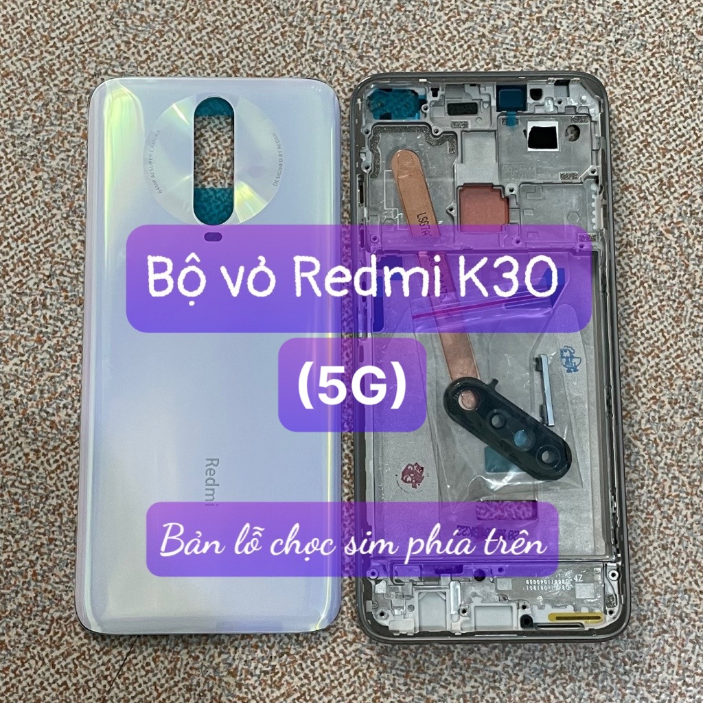 bộ vỏ xương xiaomi Redmi K30 (5G) K30i (5G) kèm khay sim,phím,kính camera