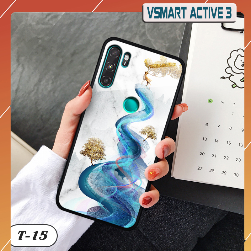 Ốp lưng kính VSMART ACTIVE 3 in 3D ver 3