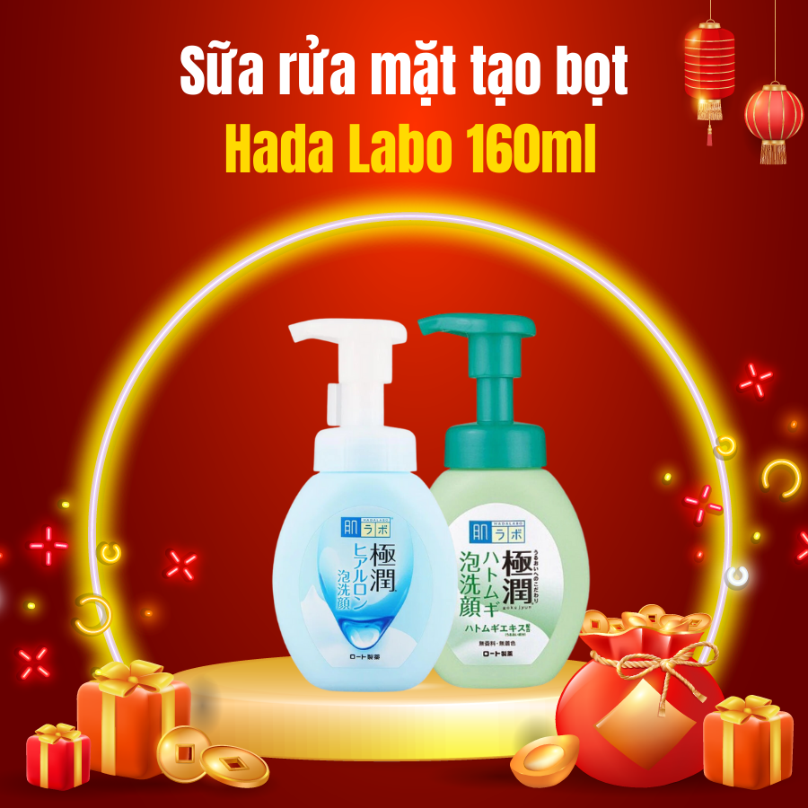 Sữa rửa mặt tạo bọt Hada Labo Nhật Bản (mẫu mới)